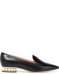 Slippers en cuir noirs Nicholas Kirkwood