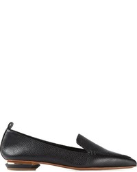 Slippers en cuir noirs Nicholas Kirkwood