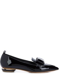 Slippers en cuir noirs Nicholas Kirkwood