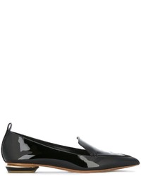 Slippers en cuir noirs Nicholas Kirkwood