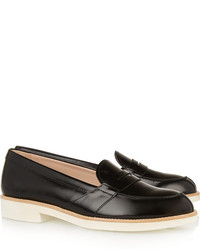 Slippers en cuir noirs Tod's