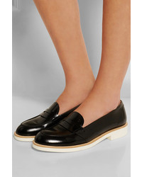 Slippers en cuir noirs Tod's