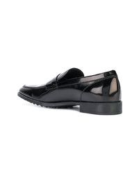 Slippers en cuir noirs Tod's