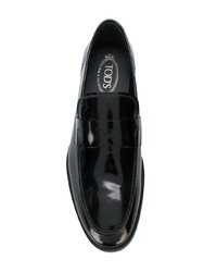 Slippers en cuir noirs Tod's