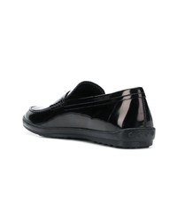 Slippers en cuir noirs Tod's