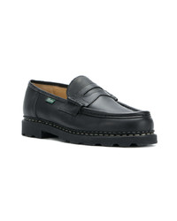 Slippers en cuir noirs Paraboot