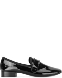 Slippers en cuir noirs Repetto