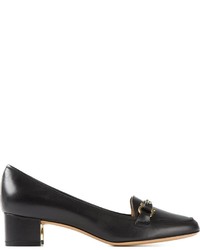 Slippers en cuir noirs Salvatore Ferragamo