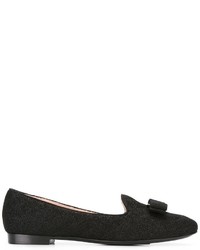 Slippers en cuir noirs Salvatore Ferragamo