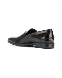 Slippers en cuir noirs Tod's