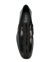 Slippers en cuir noirs Tod's