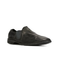 Slippers en cuir noirs Guidi