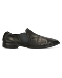 Slippers en cuir noirs Guidi