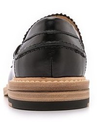 Slippers en cuir noirs Band Of Outsiders