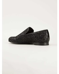 Slippers en cuir noirs Jimmy Choo