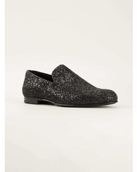 Slippers en cuir noirs Jimmy Choo