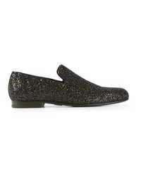 Slippers en cuir noirs Jimmy Choo