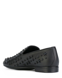 Slippers en cuir noirs Jimmy Choo