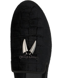 Slippers en cuir noirs Giuseppe Zanotti Design