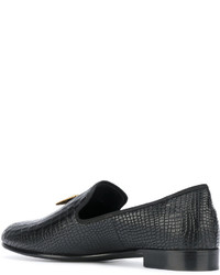 Slippers en cuir noirs Giuseppe Zanotti Design