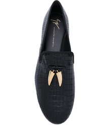 Slippers en cuir noirs Giuseppe Zanotti Design