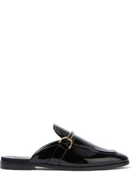 Slippers en cuir noirs Stella McCartney