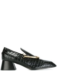 Slippers en cuir noirs Stella McCartney