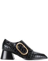 Slippers en cuir noirs Stella McCartney