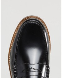 Slippers en cuir noirs Ben Sherman