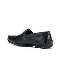 Slippers en cuir noirs Geox