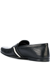 Slippers en cuir noirs Bally