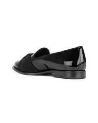 Slippers en cuir noirs Giuseppe Zanotti Design