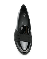 Slippers en cuir noirs Giuseppe Zanotti Design