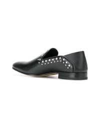 Slippers en cuir noirs Alexander McQueen