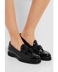 Slippers en cuir noirs Tod's