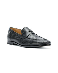 Slippers en cuir noirs Silvano Sassetti