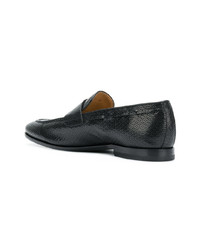 Slippers en cuir noirs Silvano Sassetti