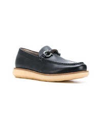 Slippers en cuir noirs Salvatore Ferragamo