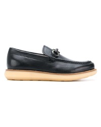 Slippers en cuir noirs Salvatore Ferragamo