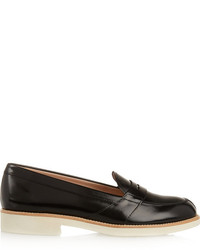 Slippers en cuir noirs Tod's