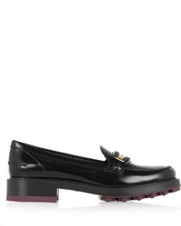 Slippers en cuir noirs Tod's