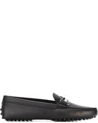 Slippers en cuir noirs Tod's