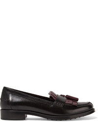 Slippers en cuir noirs Tod's