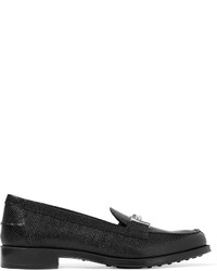 Slippers en cuir noirs Tod's