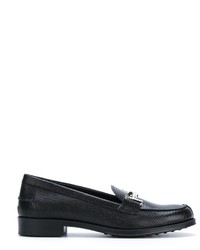 Slippers en cuir noirs Tod's