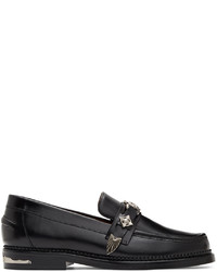 Slippers en cuir noirs Toga Virilis