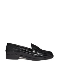 Slippers en cuir noirs Truffle