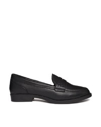 Slippers en cuir noirs Truffle