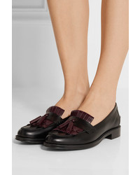 Slippers en cuir noirs Tod's