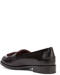 Slippers en cuir noirs Tod's